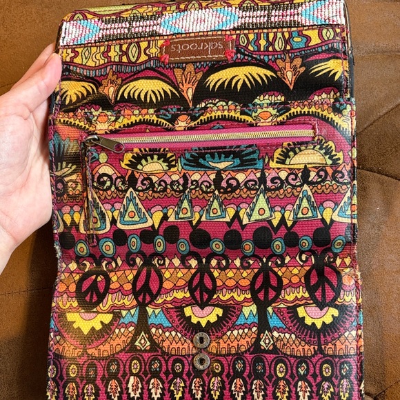 Sakroots Multicolor Ethnic-Print Women's Wallet with Pink & Turquoise Accents - Picture 4 of 4